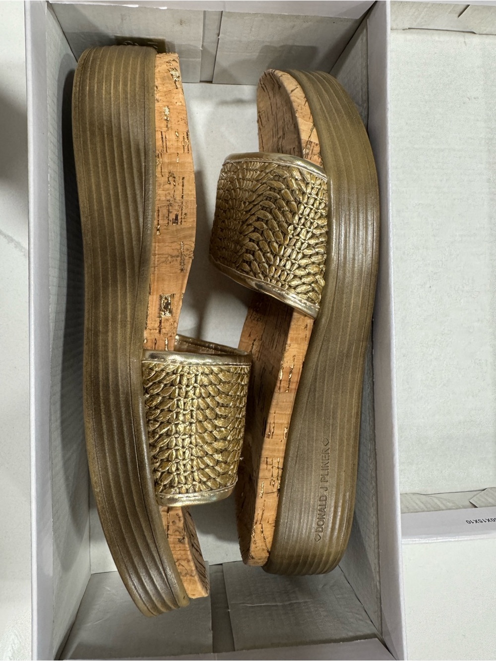 Donald J. Pliner Natural Platino Raffia Box - White - Picture 3 of 10